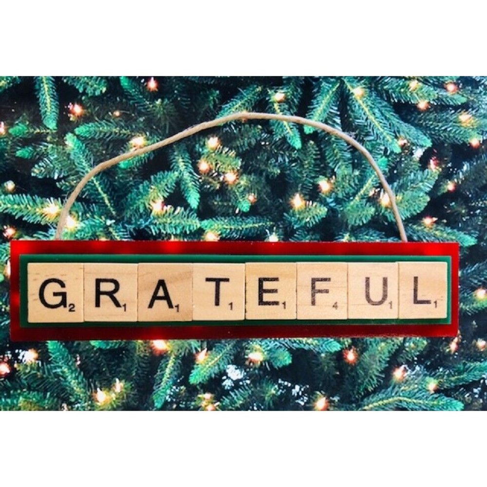 Grateful Dream Christmas Ornament Scrabble Tiles Jesus Inspire Believe Empower